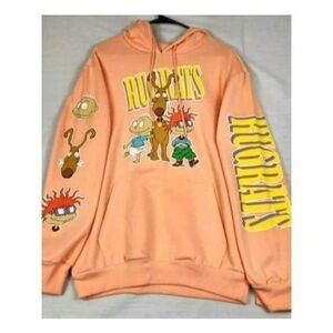 RUGRATS Unisex Hoodie Nickelodeon Logo 90s Style Cartoon Graphic Print Small